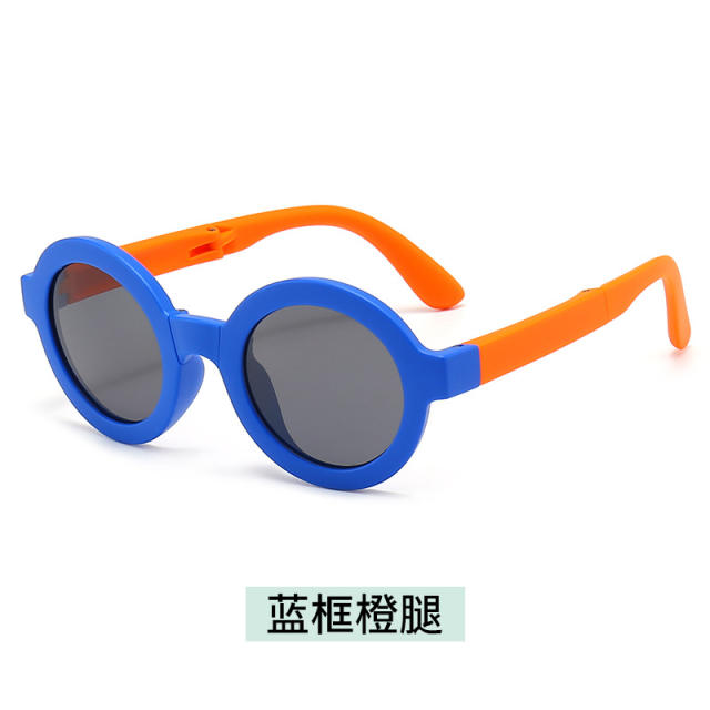 Popular candy color Foldable polarized sunglasses for kids