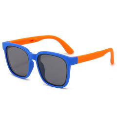 Popular contrast color foldable sunglasses for boys girls