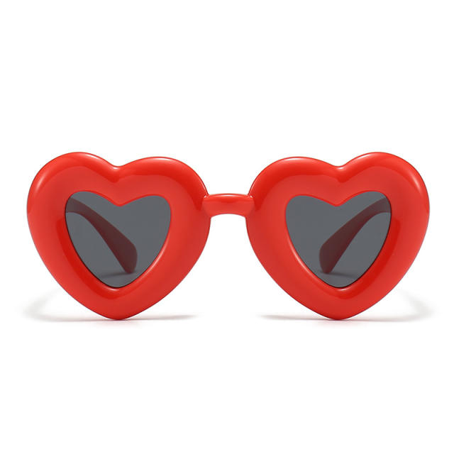 Chunky funny heart candy color sunglasses for boys girls