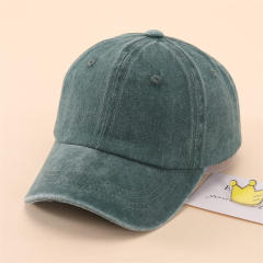 3-6Y vintage Washed old denim baseball cap for kids