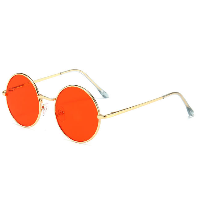 Korean fashion colorful easy match round shape vintage sunglasses for kids