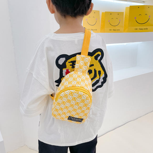 Korean fashion checkered pattern popular chest bag for boys girls