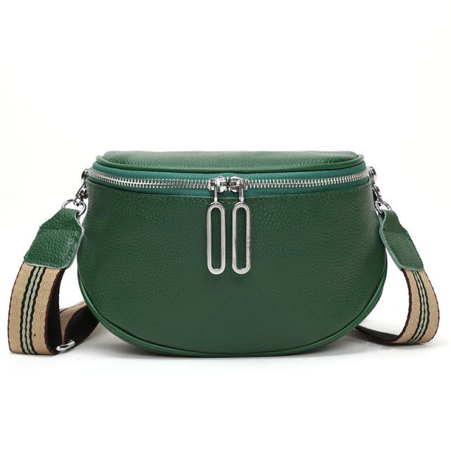 Popular mutli color Genuine Leather saddle bag crossbody bag