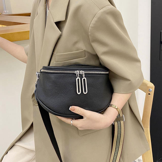 Popular mutli color Genuine Leather saddle bag crossbody bag