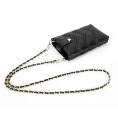 Classic Genuine Leather quilted pattern mini phone bag crossbody bag for women