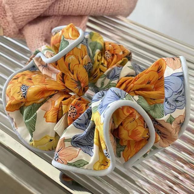 Spring summer new design floral scrunchies