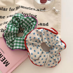 Spring summer plaid scrunchies