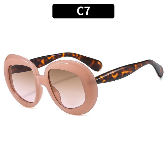 Occident fashion color matching unique sunglasses