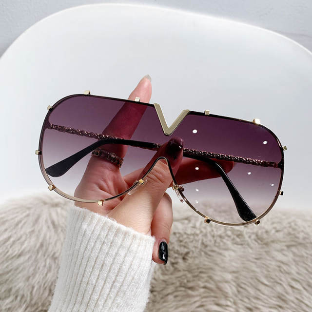 Personality oversize colorful sunglasses