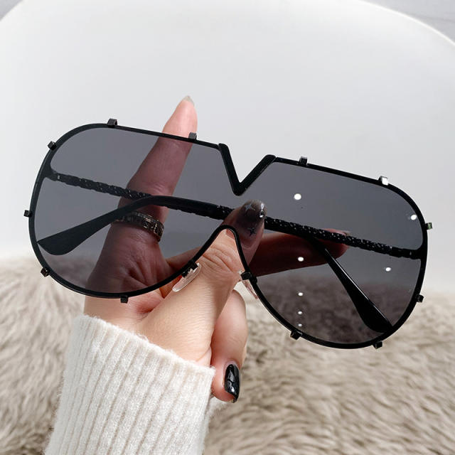 Personality oversize colorful sunglasses