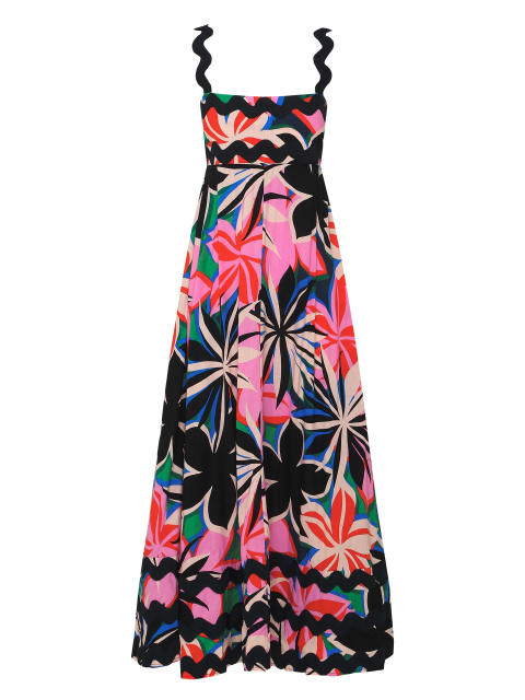 Holiday trend beach floral pattern maxi dress slip dress