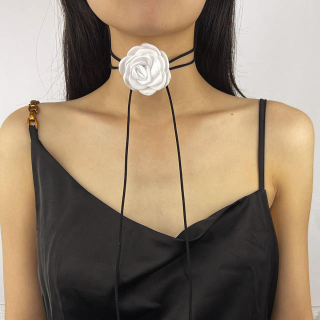 5.5cm sweet cool flower strappy choker necklace