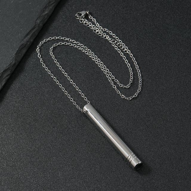 Personality whistle charm stainless steel necklace