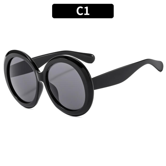 Occident fashion Oversize round shape sunglasses