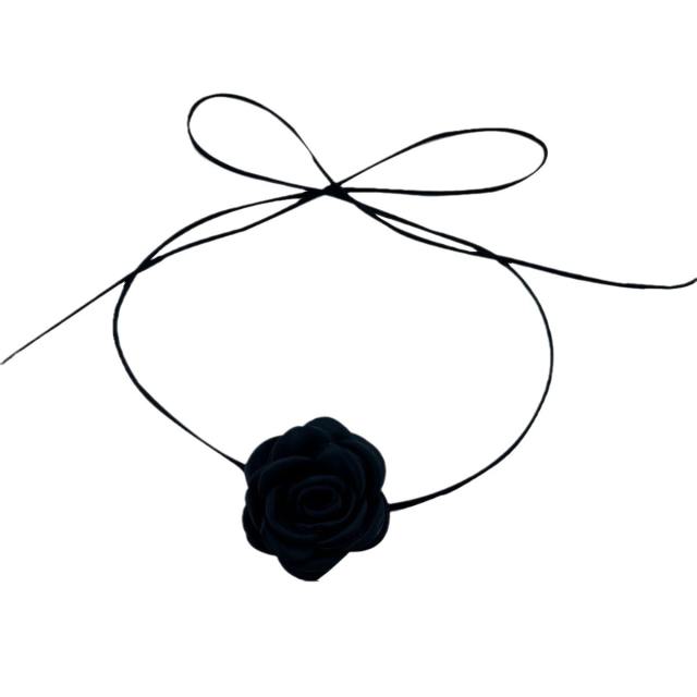 5.5cm sweet cool flower strappy choker necklace