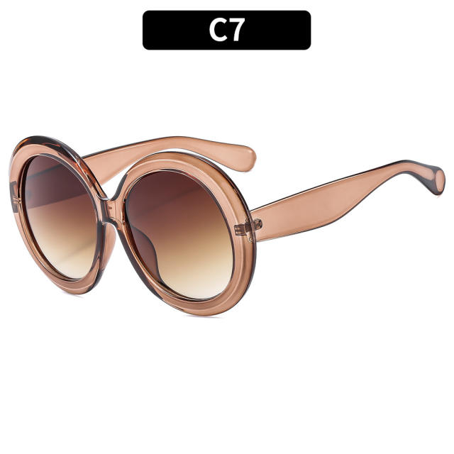 Occident fashion Oversize round shape sunglasses
