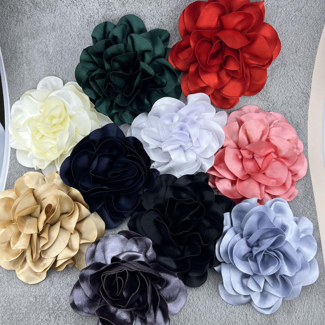 19cm elegant plain color stain flower brooch