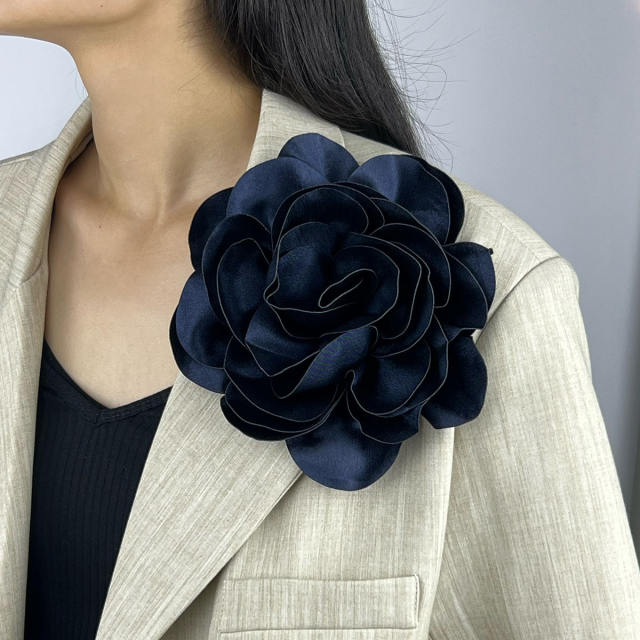 19cm elegant plain color stain flower brooch