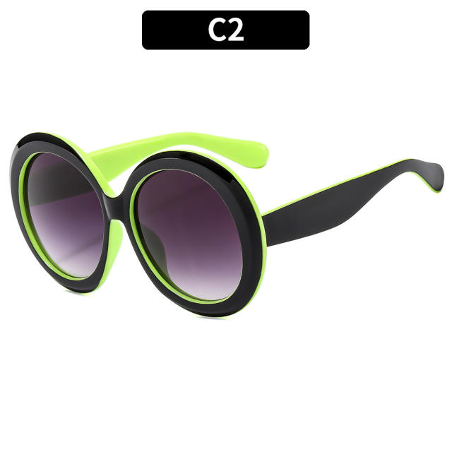 Occident fashion Oversize round shape sunglasses