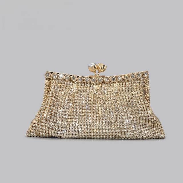 Luxury full diamond women clutch bag evening bag