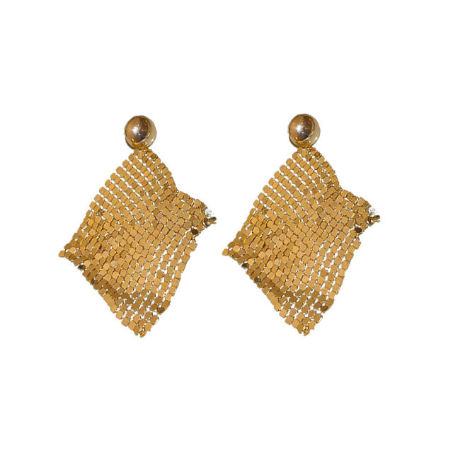 925 needle real gold plated dangle earrings