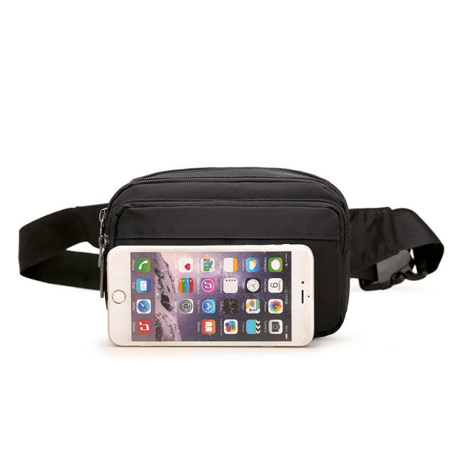 Nylon material multi layer funny pack waist bag for men women