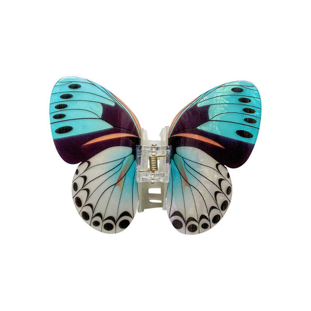 Super pretty colorful butterfly hair claw clips