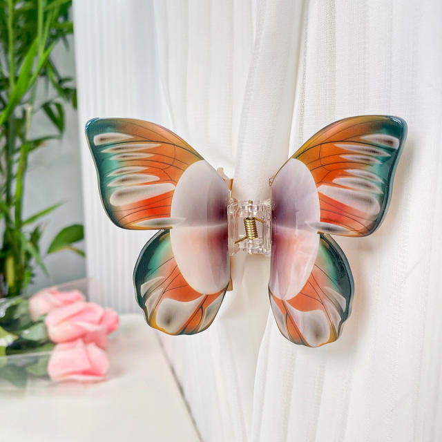 Super pretty colorful butterfly hair claw clips