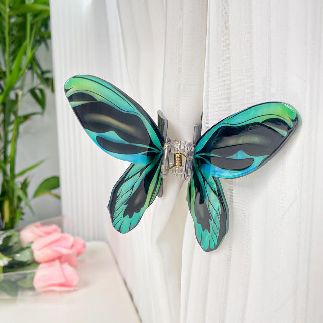 Super pretty colorful butterfly hair claw clips