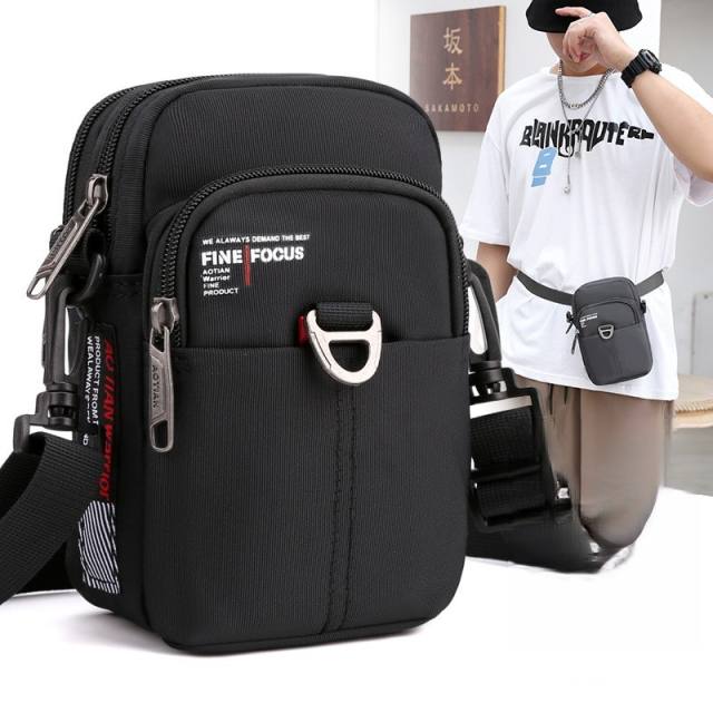 Multi function small size outdoor waist bag crossbody bag for men