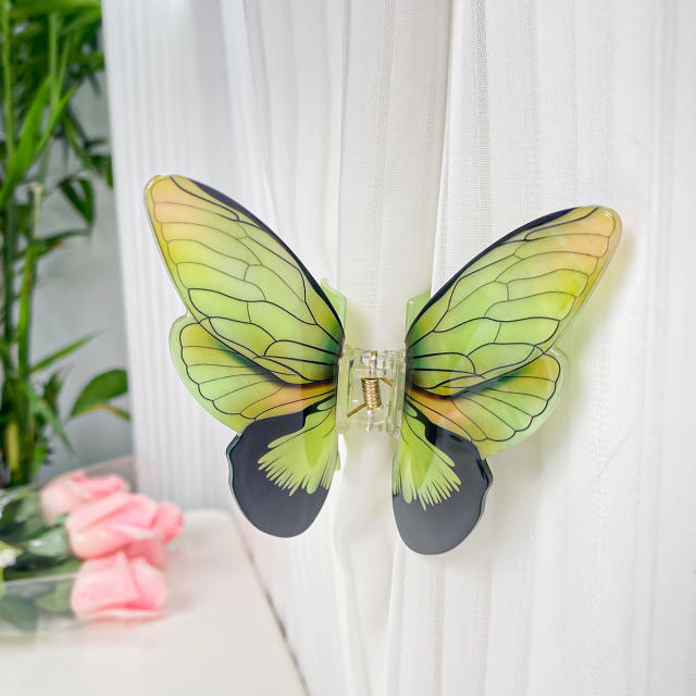 Super pretty colorful butterfly hair claw clips