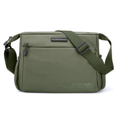 Korean fashion plain color large capacity crossbody bag for men