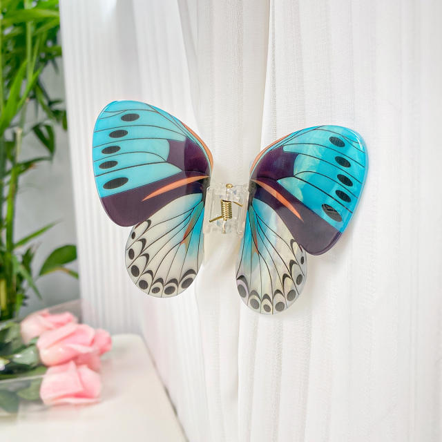 Super pretty colorful butterfly hair claw clips