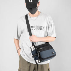 Casual large capacity oxford cloth crossbody bag for men