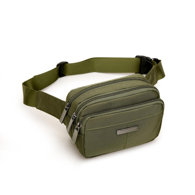 Nylon material multi layer funny pack waist bag for men women