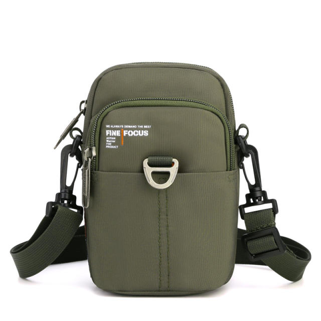 Multi function small size outdoor waist bag crossbody bag for men