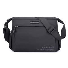 Korean fashion plain color large capacity crossbody bag for men