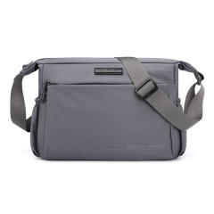 Korean fashion plain color large capacity crossbody bag for men