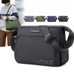 Korean fashion plain color large capacity crossbody bag for men