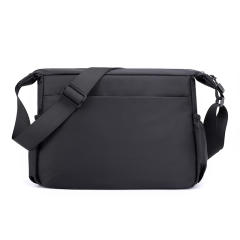 Korean fashion plain color large capacity crossbody bag for men