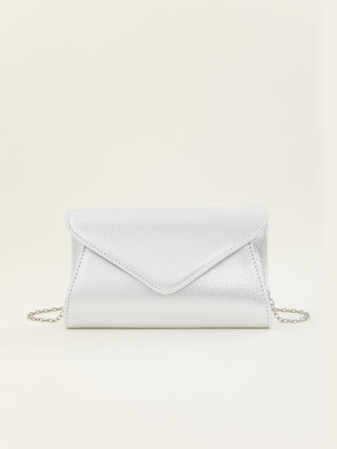 Plain color little shiny V shape clutch bag evening bag