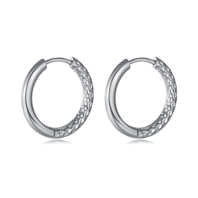 Simple stainless steel small hoop earrings huggie earrings