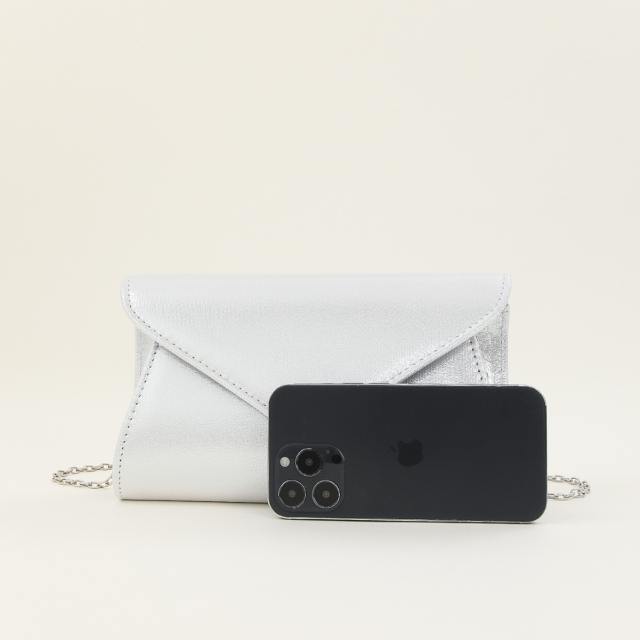 Plain color little shiny V shape clutch bag evening bag