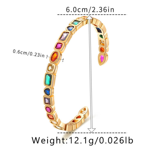 Elegant easy match gold plated copper women cuff bangle