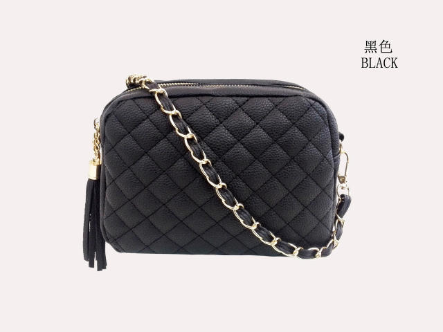 Korean fashion popular quilted tassel zipper chain bag crossbody bag