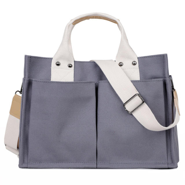 Large capacity canvas tote bag for women