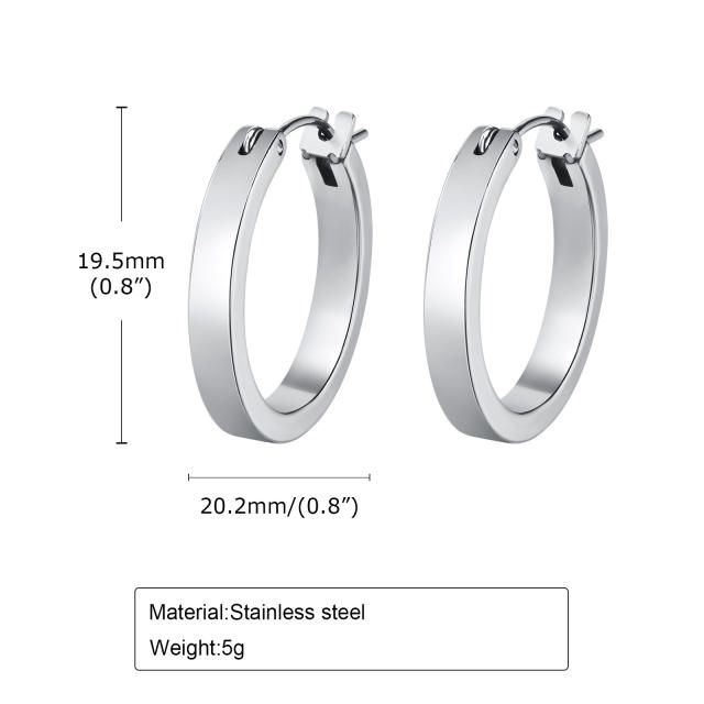 20/35/50MM stainless steel hoop earrings