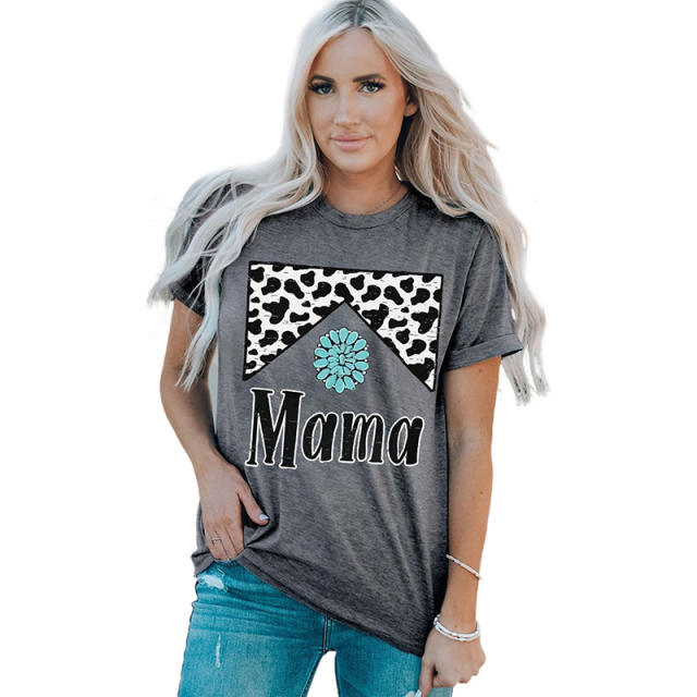 Popular mama letter print hot sale t shirt