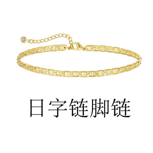 Hot sale stainless steel chain anklet collection