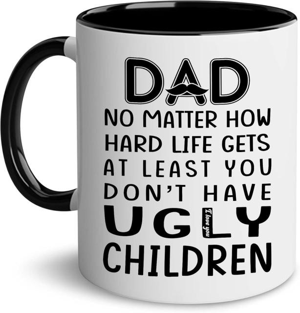 Mother's day Father's day Ugly Children ceramic mug